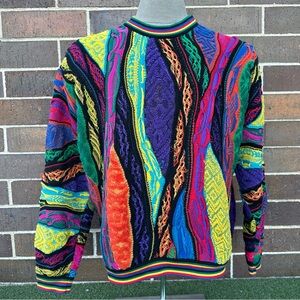 Vintage 90s COOGI Multicolor Knit Sweater Rainbow